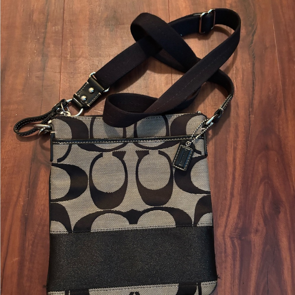 Coach Black and Gray Crossbody Bag